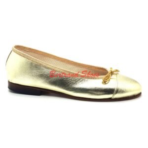 Ballerine en cuir doré- Nory