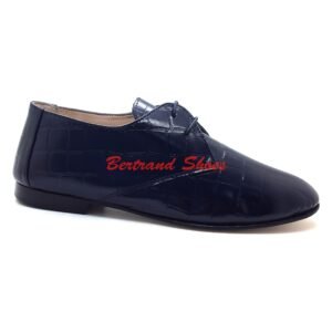 Derbies en cuir croco bleu - Jazz
