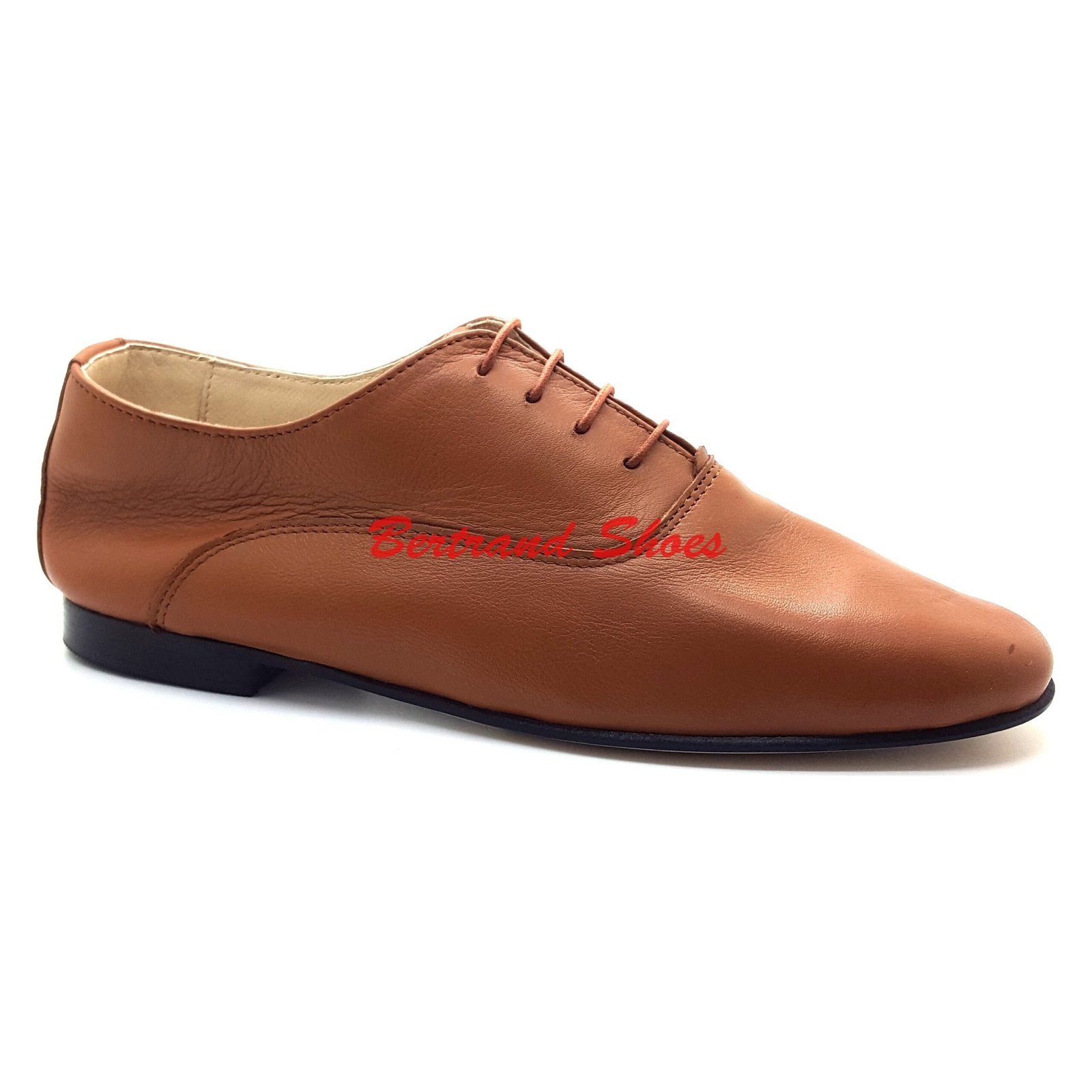 Derbies en cuir souple camel - Bourges f