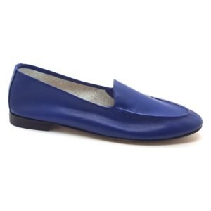 Mocassin cuir souple bleu majorelle- Dumi