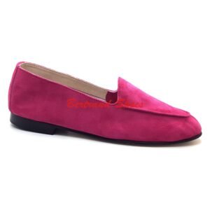Mocassin daim souple rose- Dumi