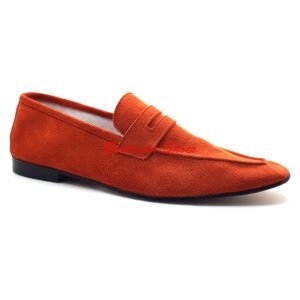 Mocassin en daim - Delta h - Orange