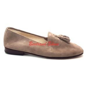 Mocassins à pompons en daim taupe - Dani