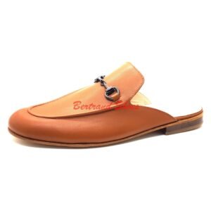 Mules en cuir camel - Alba