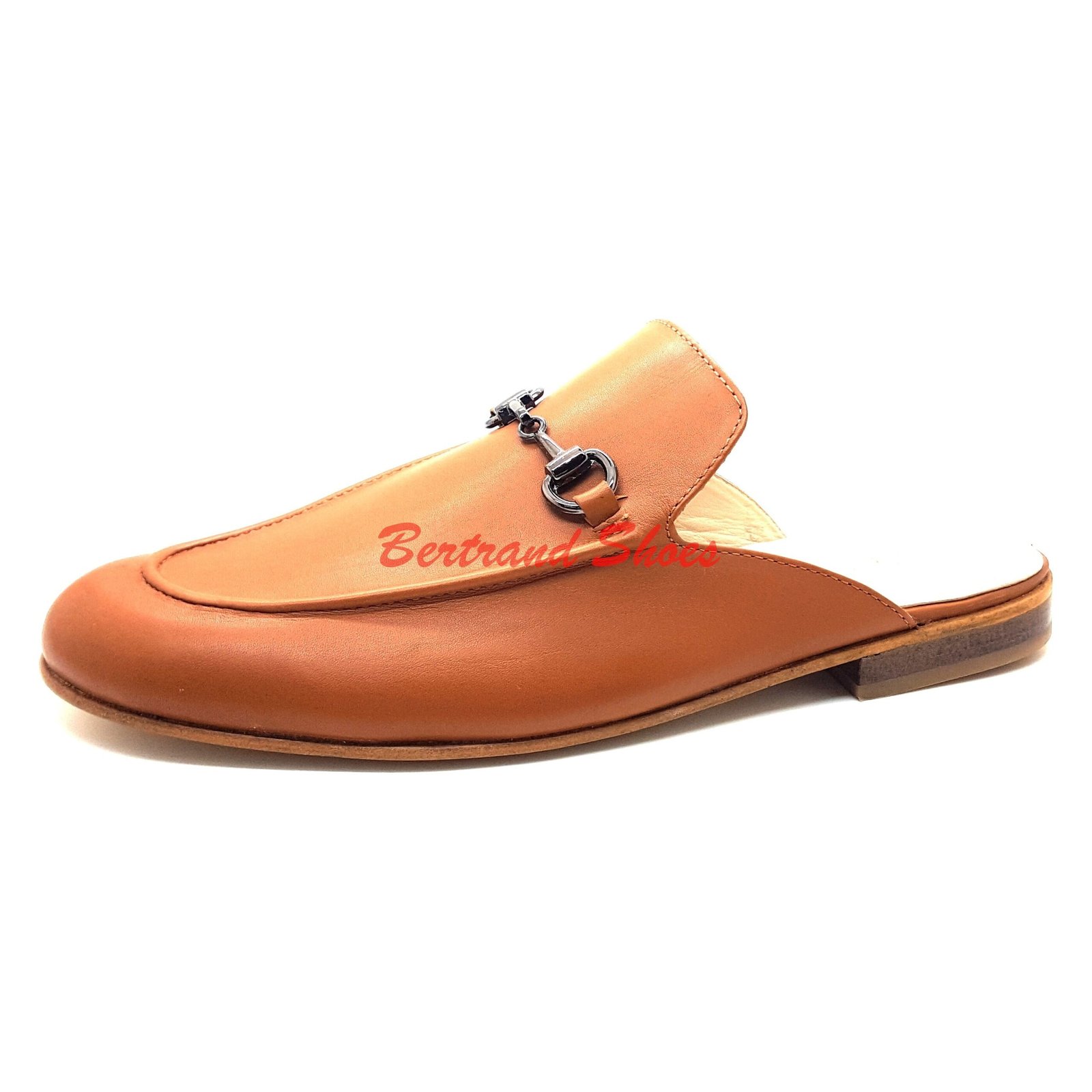 Mules en cuir camel - Alba