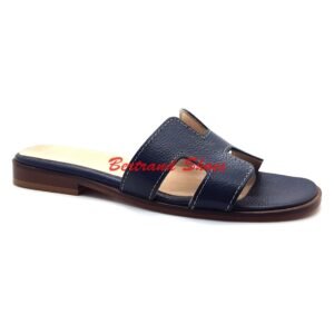 Sandales en cuir bleu - 016
