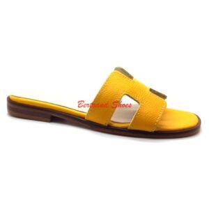 Sandales en cuir jaune - 016