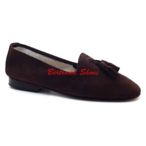 Mocassins a pompons en daim - Dani - Marron