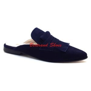 Mules en daim - Paris - Bleu